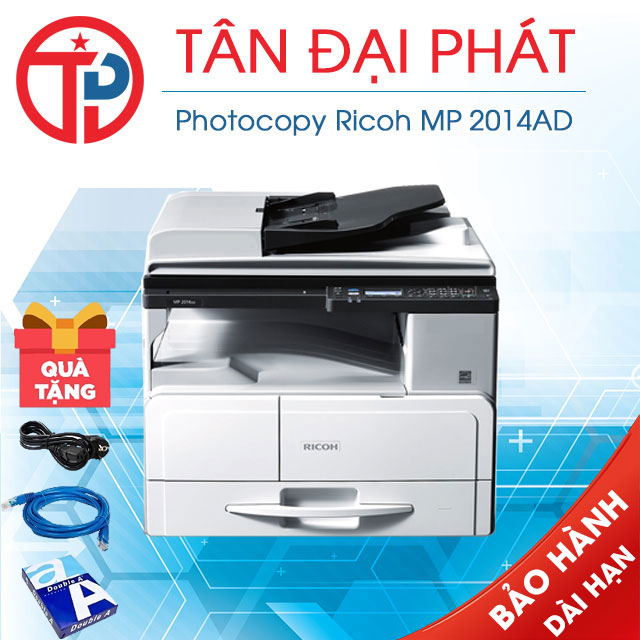 Ricoh MP 2014AD Trắng Đen A3 90-98 %